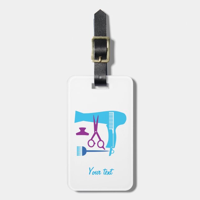 Hairstyles tools luggage tag (Front Vertical)