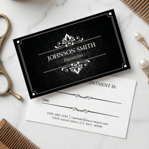 Hairstylist Appointment Card - Shadow of Damask