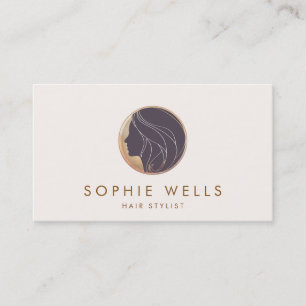 Hairstylist Beauty Hair Salon Logo Business Card
