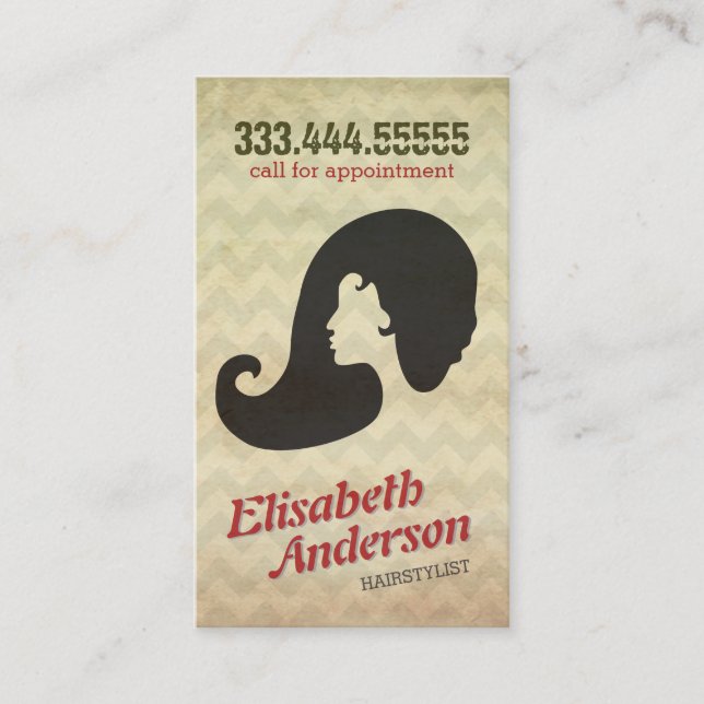 Hairstylist Beauty Salon Appointment Reminder Card (Front)