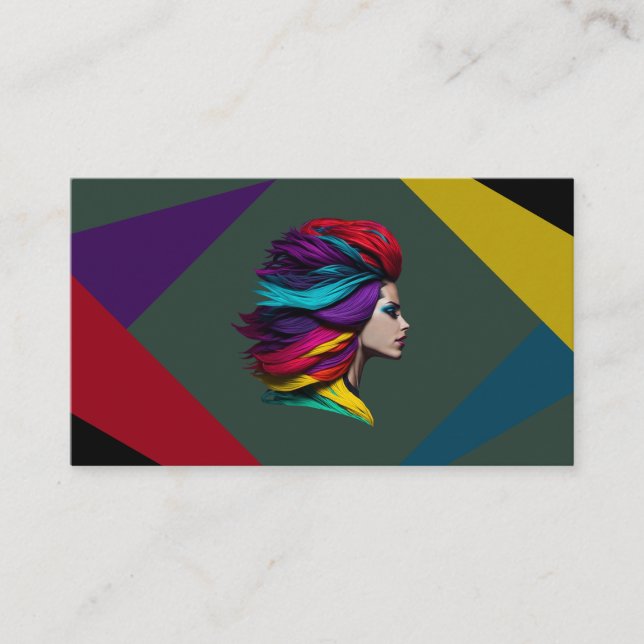 Hairstylist Beauty Salon Parlour Cosmetics Service Business Card (Front)