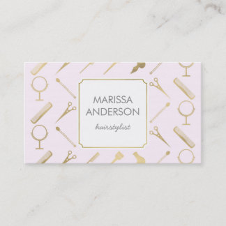 hairstylist business cards, hairdresser, makeup business card