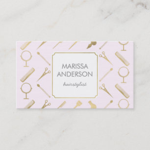 hairstylist business cards, hairdresser, makeup card