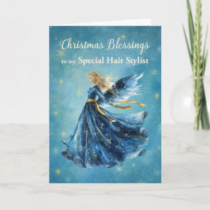 Hairstylist Christmas Blessings Angel of Light Card