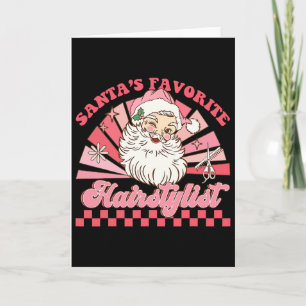 Hairstylist Christmas Santa Claus Vintage Xmas Hai Card