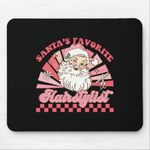 Hairstylist Christmas Santa Claus Vintage Xmas Hai Mouse Mat