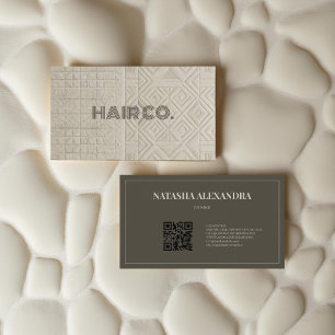 Hairstylist Geometric Modern Neutral Business Card