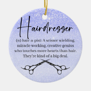 Hairstylist Gift Idea Ceramic Ornament