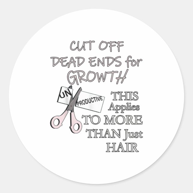 Hairstylist Gifts Hairdresser Funny Barber Quote Classic Round Sticker (Front)
