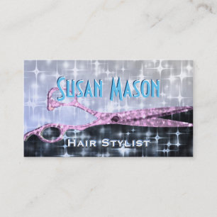 Hairstylist Glitter Glam Appointment Card