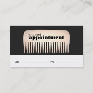Hairstylist Gold Comb Hair Salon Appointment Card