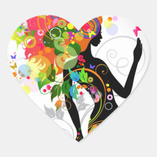 Hairstylist Graphic Heart Sticker