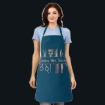 Hairstylist Hair Dresser Salon Personalised Apron<br><div class="desc">This design may be personalised by choosing the customise option to add text or make other changes. If this product has the option to transfer the design to another item, please make sure to adjust the design to fit if needed. Contact me at colorflowcreations@gmail.com if you wish to have this...</div>