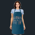 Hairstylist Hair Dresser Salon Personalised Apron<br><div class="desc">This design may be personalised by choosing the customise option to add text or make other changes. If this product has the option to transfer the design to another item, please make sure to adjust the design to fit if needed. Contact me at colorflowcreations@gmail.com if you wish to have this...</div>