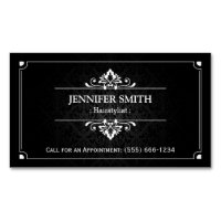 Hairstylist Hair Salon - Vintage Shadow of Damask