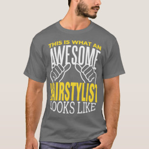 Hairstylist Hair Scissors Hairdresser Barber Gift T-Shirt