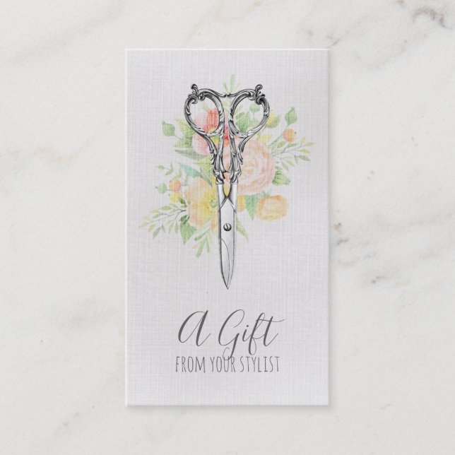 hairstylist hair stylist gift certificate xmas (Front)