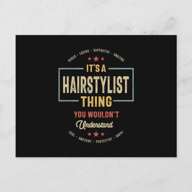 Hairstylist Job Title Men Women Gift Postcard (Front)