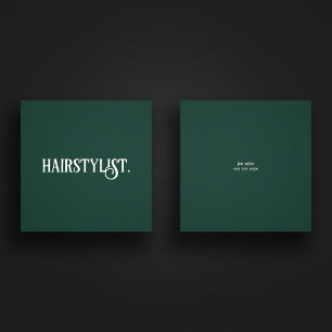 Hairstylist Modern Professional Minimalist Simple Square Business Card