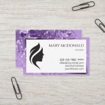 Hairstylist Modern Splash Design Business Card