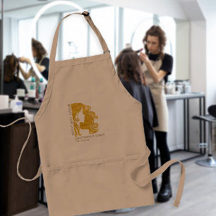 Hairstylist name hair salon logo elegant luxury standard apron