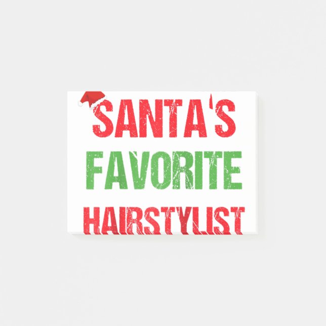 Hairstylist pajama christmas raglan post-it notes (Front)