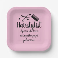 Hairstylist Quote Funny Hairdresser Pink Party 