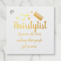 Hairstylist Quote Funny Hairdresser Stars Gold 