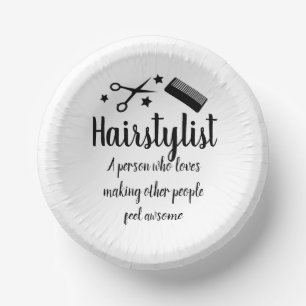 Hairstylist Quote Funny Hairdresser Stars Party  Paper Plate