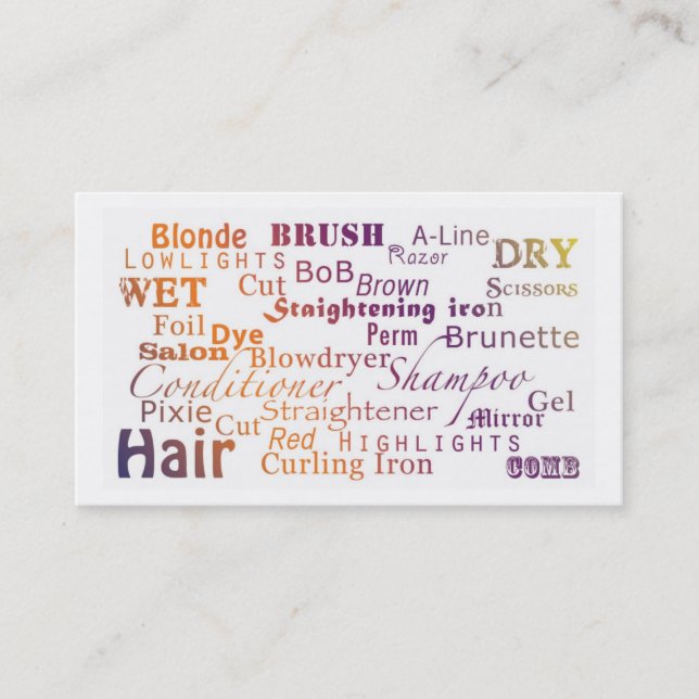 HairStylist/Salon Business Cards (Front)