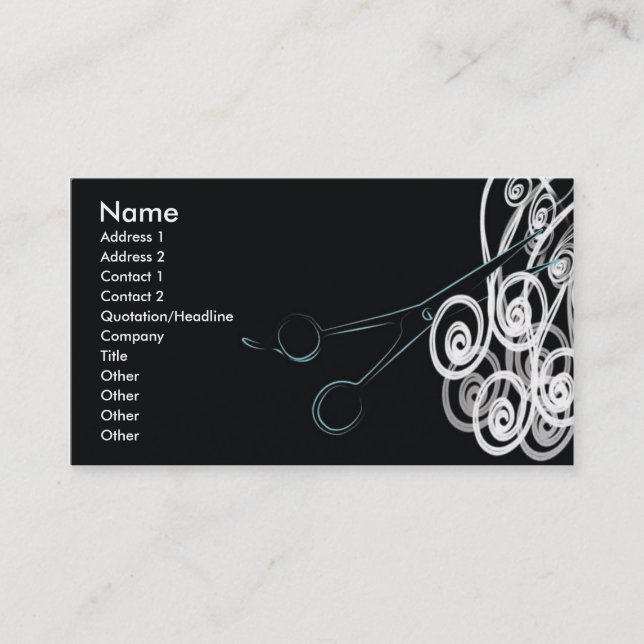 HairStylist/Salon Business Cards (Front)