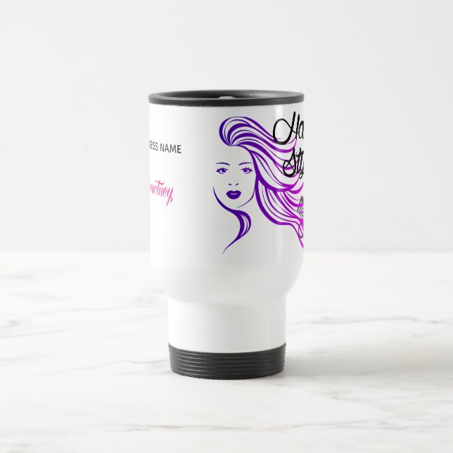 Hairstylist Salon Custom Travel Mug (Center)