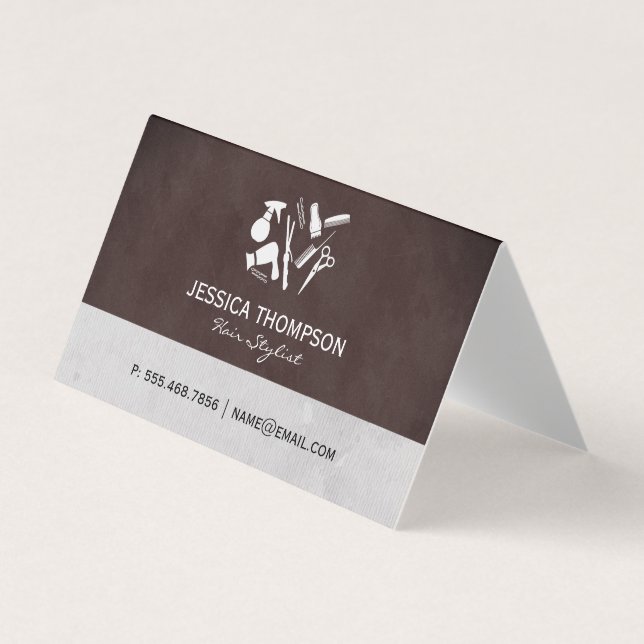 Hairstylist Salon Professional Business Card (Front)