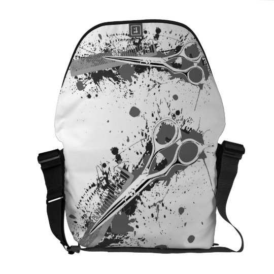 Hairstylist Scissors and Comb Messenger Bag