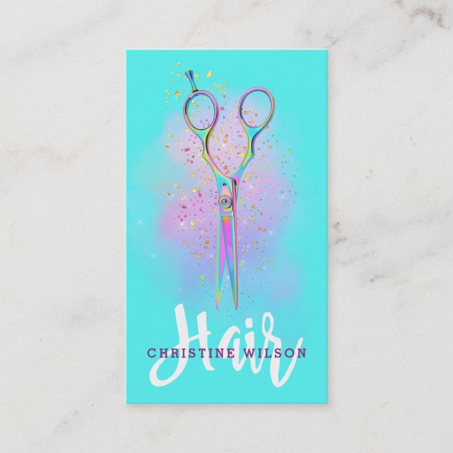 hairstylist scissors  business card (Front)