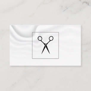 Hairstylist Shears   Silk Drapery Background Business Card