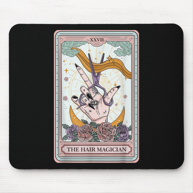 Hairstylist Tarot Card Gothic Hairdresser Salon Ha Mouse Mat (Front)