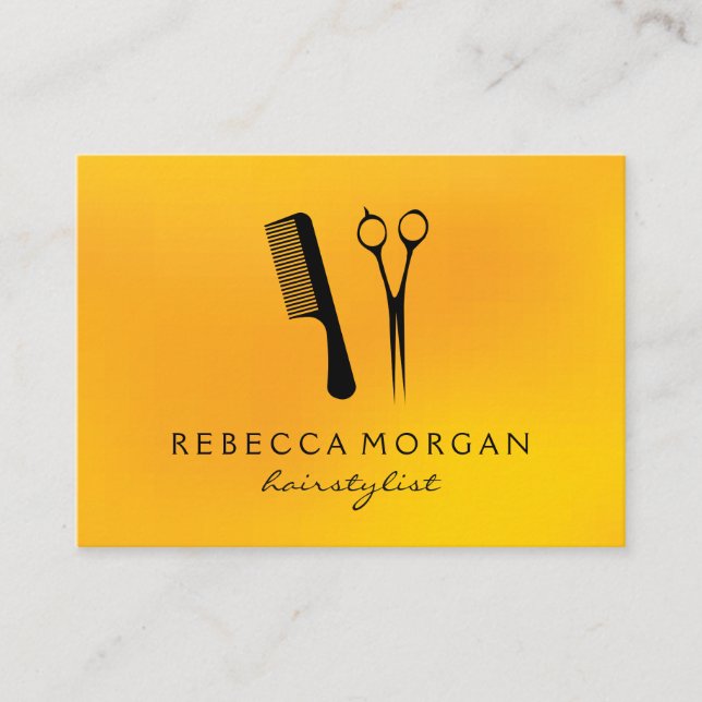 Hairstylist Tools Business Card (Front)