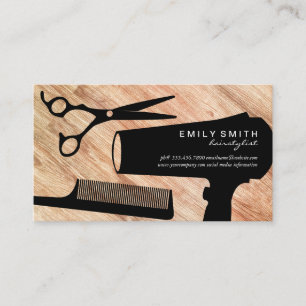 Hairstylist Tools   Wood Appt Appointment Card