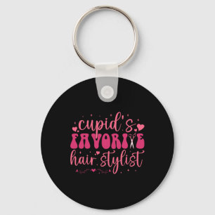 Hairstylist Valentine Cupid's Favorite Licensed Ha Key Ring