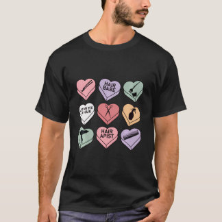 Hairstylist Valentines Day Hair Stylist T-Shirt