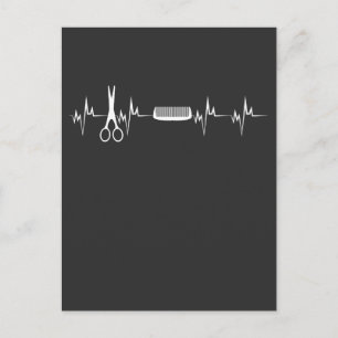 Hairstylists Heartbeat Love Hairdresser Postcard
