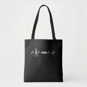 Hairstylists Heartbeat Love Hairdresser Tote Bag