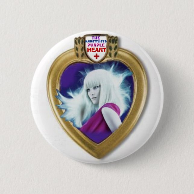 Hairstylist's Purple Heart Award Pin (Front)