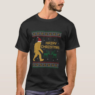 Hairy Christmas Bigfoot Ugly Christmas Sweater Sas