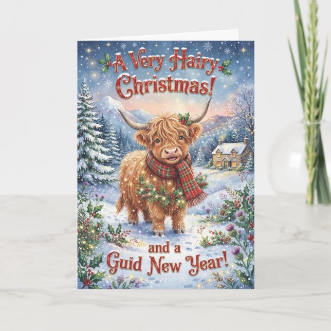 Hairy Haggis Christmas Card (Front)