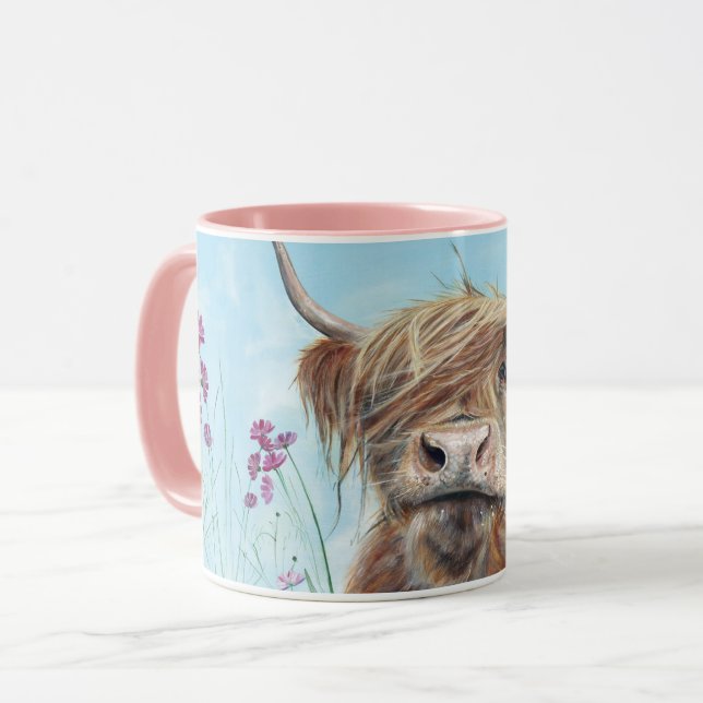 Hairy Highland Scottish Cow mug Ron Junior (Front Left)