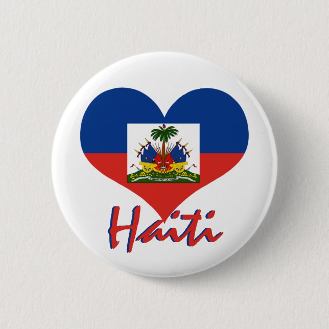Haiti 6 Cm Round Badge (Front)