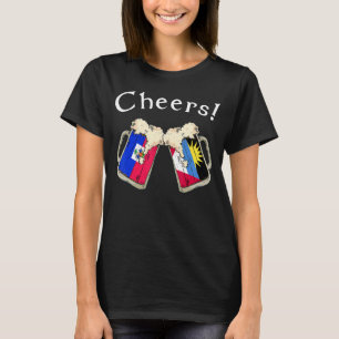 Haiti Antigua Barbuda Flag Cheers Beer Grown Patri T-Shirt