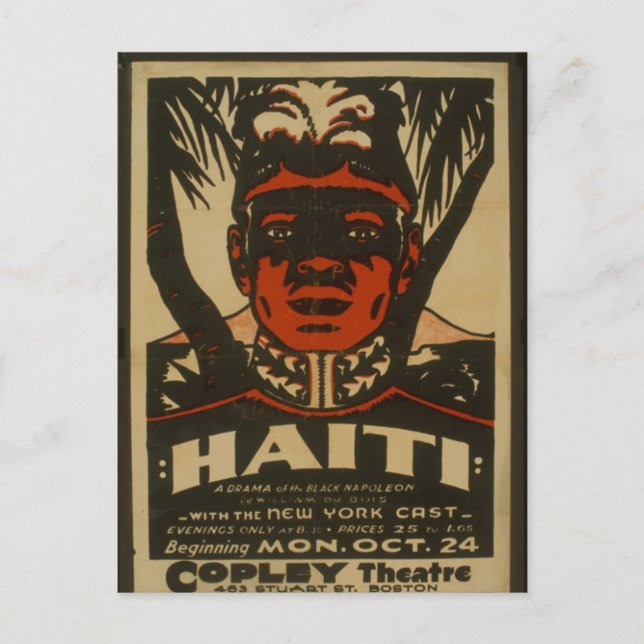 Haiti at the Copley Theatre, Postcard (Front)